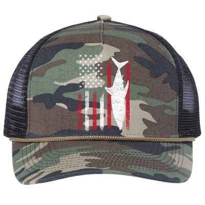 American Shark Flag Retro Rope Trucker Hat Cap