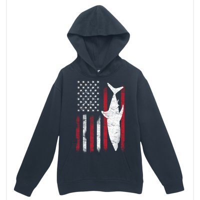 American Shark Flag Urban Pullover Hoodie