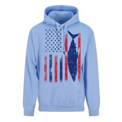 American Shark Flag Unisex Surf Hoodie