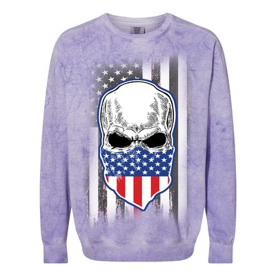 American Skull Bandana Colorblast Crewneck Sweatshirt