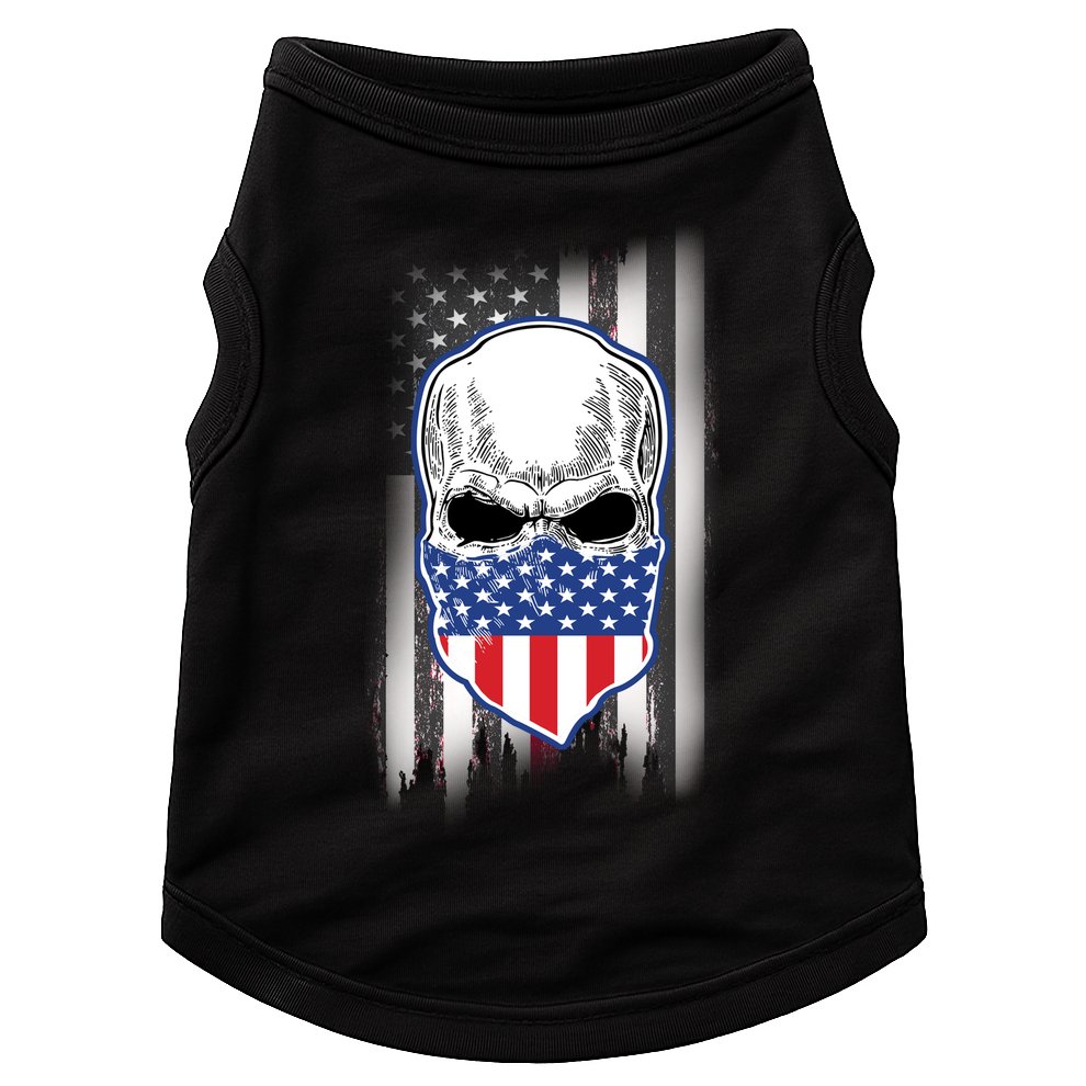 American Skull Bandana Doggie Tank