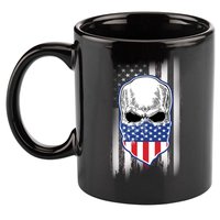 American Skull Bandana 11oz C Handle Ceramic Mug