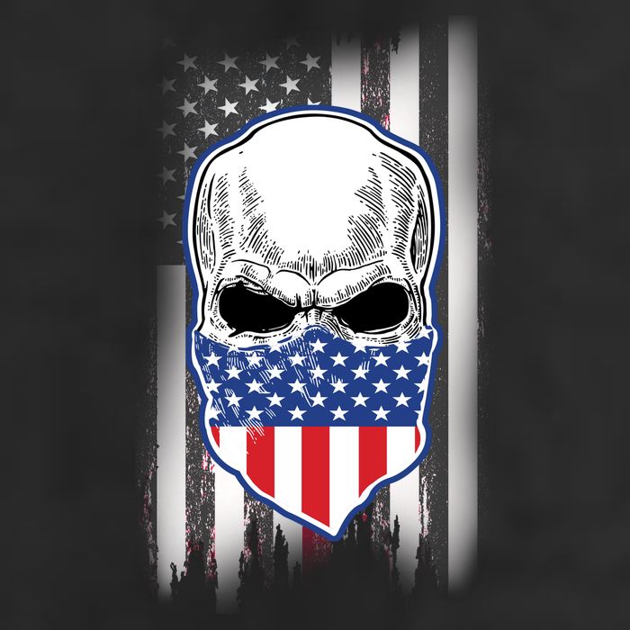 American Skull Bandana 11oz C Handle Ceramic Mug