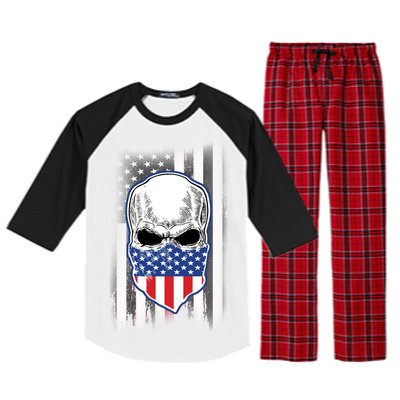 American Skull Bandana Raglan Sleeve Pajama Set