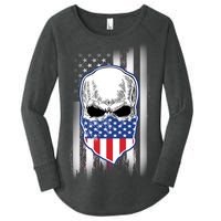 American Skull Bandana Women's Perfect Tri Tunic Long Sleeve Shirt