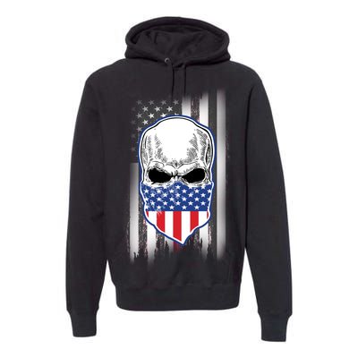 American Skull Bandana Premium Hoodie