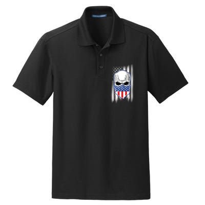 American Skull Bandana Dry Zone Grid Polo