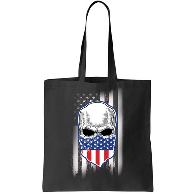 American Skull Bandana Tote Bag