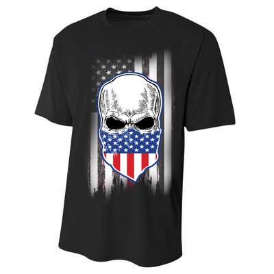 American Skull Bandana Performance Sprint T-Shirt