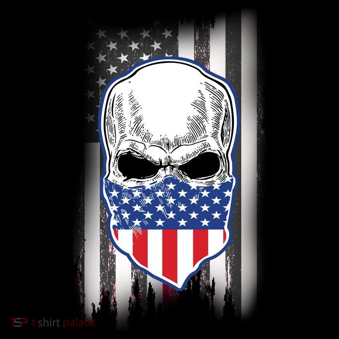 American Skull Bandana Tank Top