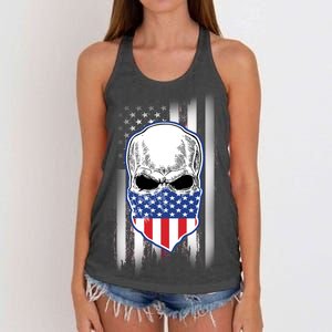 American Skull Bandana Women's Knotted Racerback Tank