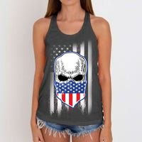 American Skull Bandana Women's Knotted Racerback Tank