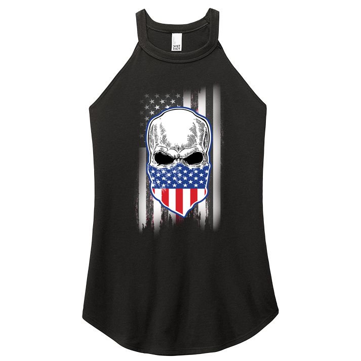 American Skull Bandana Women's Perfect Tri Rocker Tank