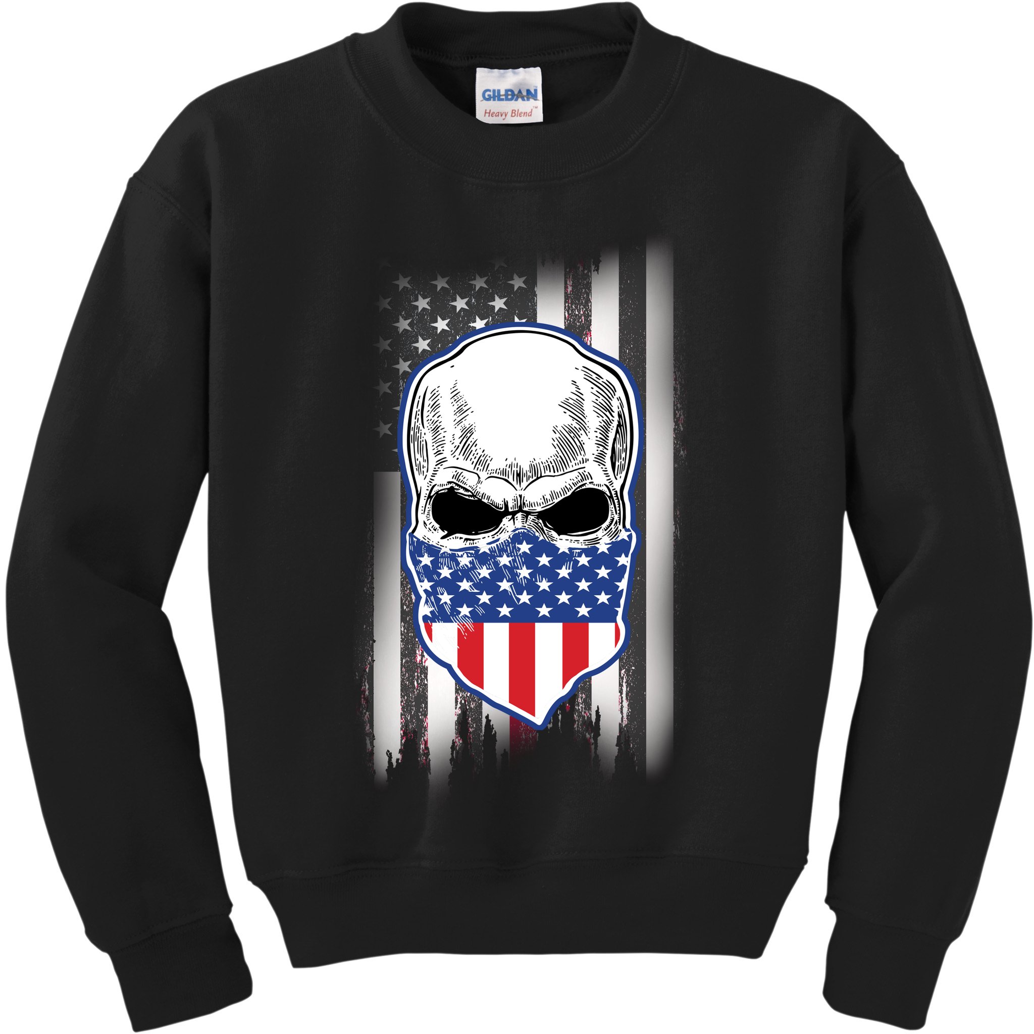 American Skull Bandana Kids Sweatshirt
