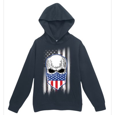 American Skull Bandana Urban Pullover Hoodie