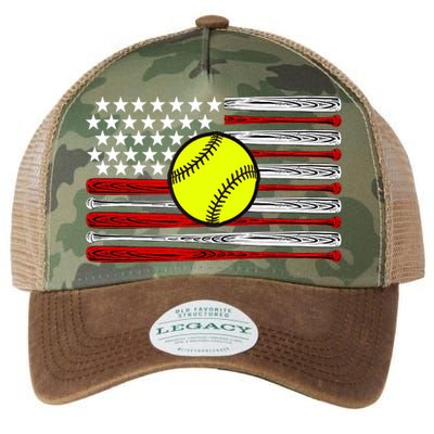 American Softball Flag Legacy Tie Dye Trucker Hat