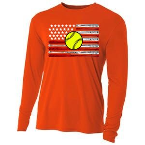 American Softball Flag Cooling Performance Long Sleeve Crew