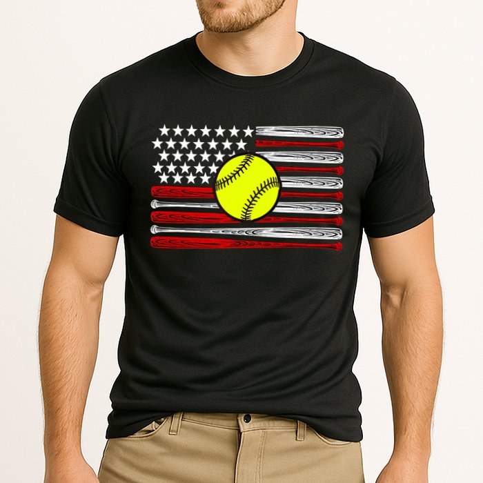 American Softball Flag Cooling Performance Crew T-Shirt