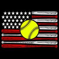 American Softball Flag Cooling Performance Crew T-Shirt