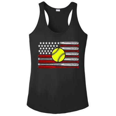 American Softball Flag Ladies PosiCharge Competitor Racerback Tank