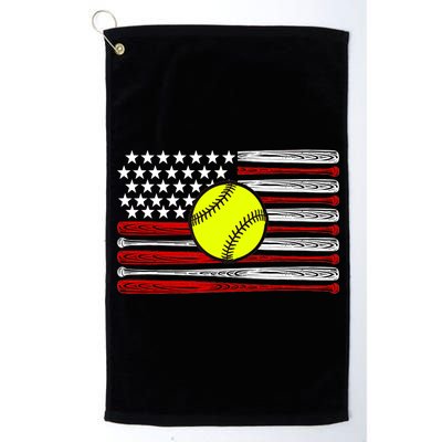 American Softball Flag Platinum Collection Golf Towel