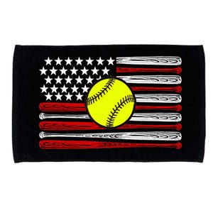 American Softball Flag Microfiber Hand Towel