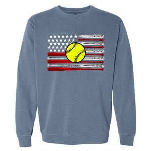 American Softball Flag Garment-Dyed Sweatshirt