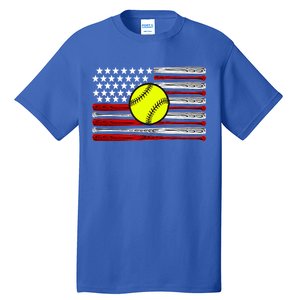 American Softball Flag Tall T-Shirt