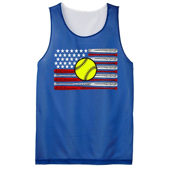 American Softball Flag Mesh Reversible Basketball Jersey Tank