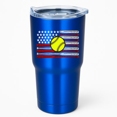American Softball Flag Tumbler