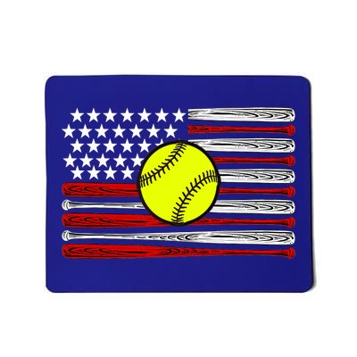 American Softball Flag Mousepad