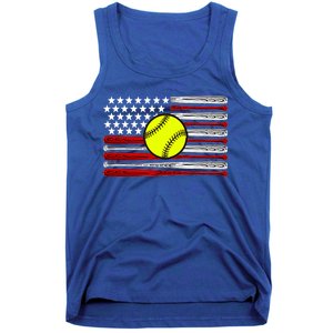 American Softball Flag Tank Top