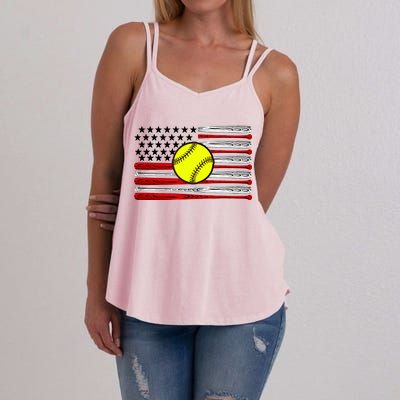 American Softball Flag Women's Strappy Tank