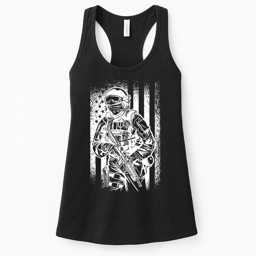 American Soldier Vintage Womens Tank Top