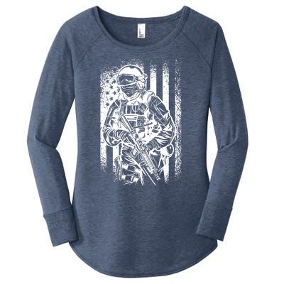 American Soldier Vintage Women's Perfect Tri Tunic Long Sleeve Shirt