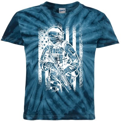 American Soldier Vintage Kids Tie-Dye T-Shirt