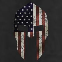American Spartan 7 Panel Mesh Trucker Snapback Hat