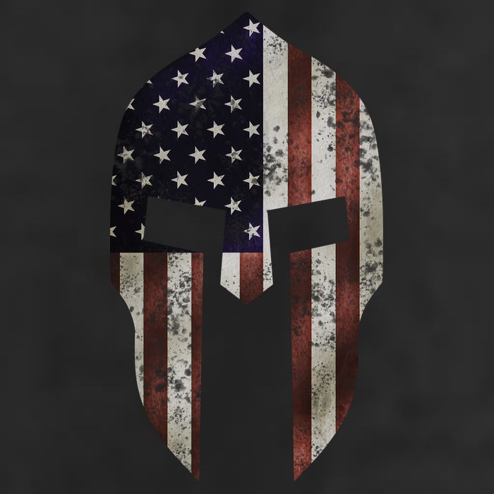 American Spartan 7 Panel Mesh Trucker Snapback Hat