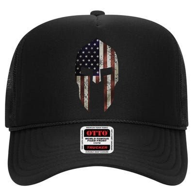 American Spartan High Crown Mesh Back Trucker Hat