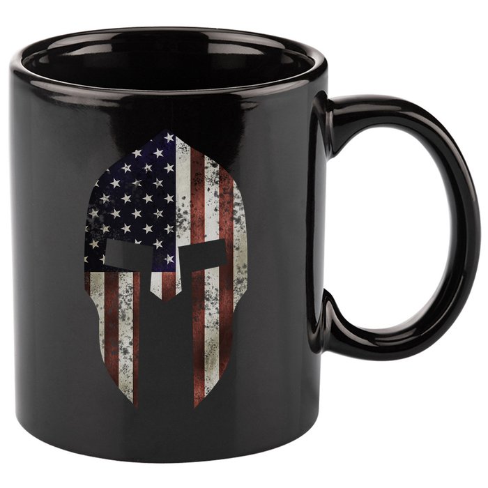 American Spartan 11oz C Handle Ceramic Mug