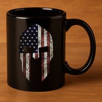 American Spartan 11oz C Handle Ceramic Mug