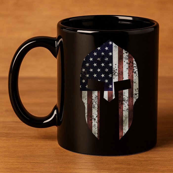 American Spartan 11oz C Handle Ceramic Mug