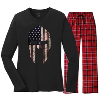 American Spartan Women's Long Sleeve Flannel Pajama Set 