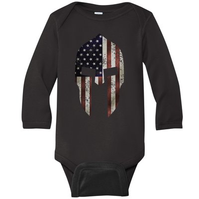 American Spartan Baby Long Sleeve Bodysuit