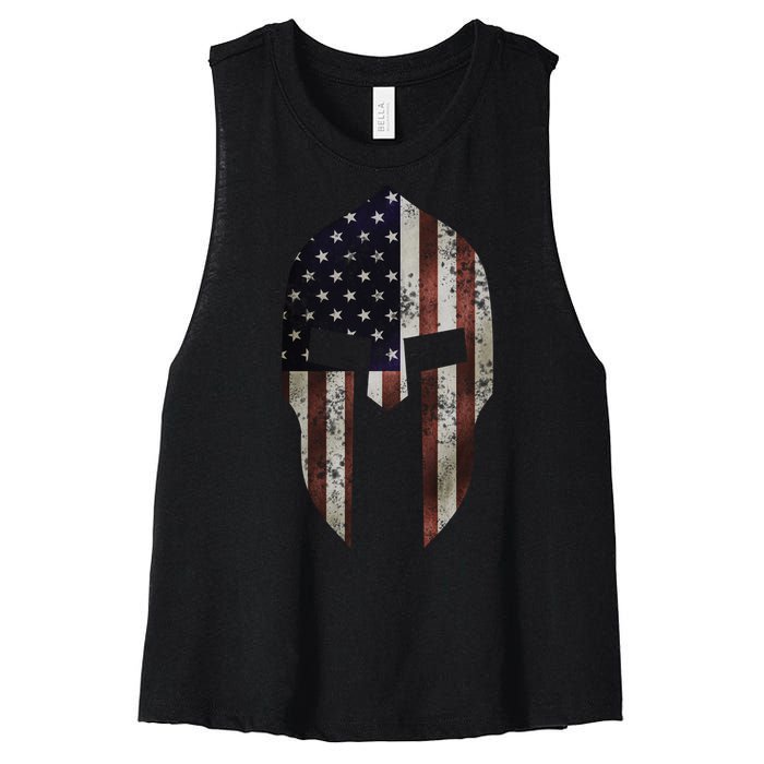 American Spartan Women's Racerback Cropped Tank