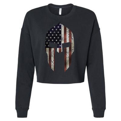 American Spartan Cropped Pullover Crew