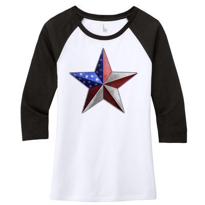 American Star Women's Tri-Blend 3/4-Sleeve Raglan Shirt