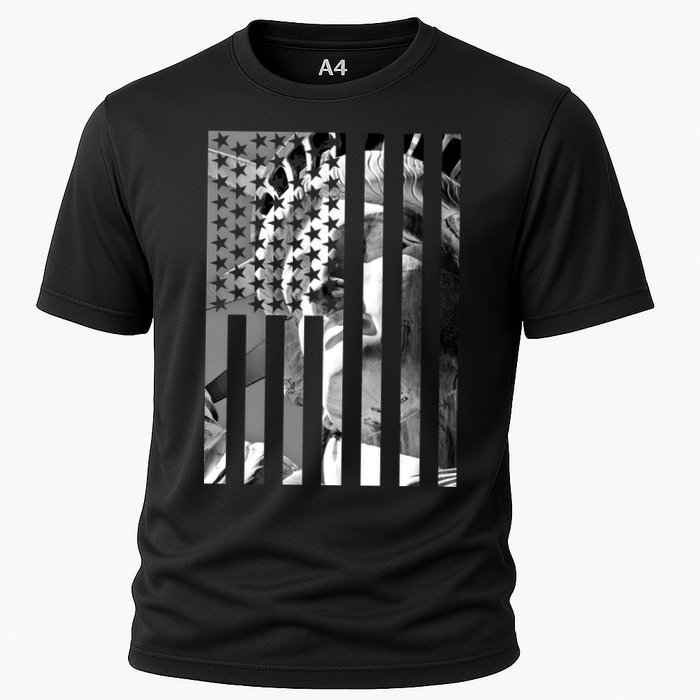 American Statue Of Liberty Flag Cooling Performance Crew T-Shirt