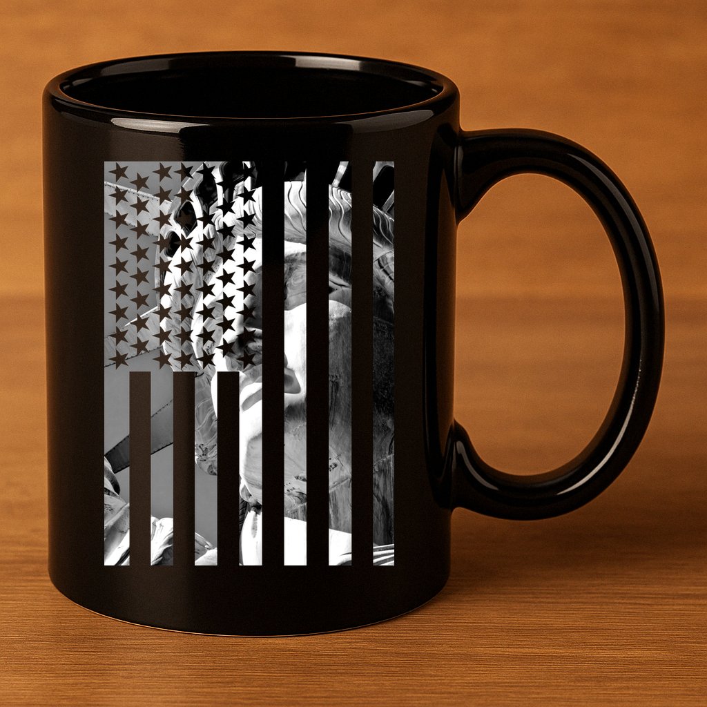 American Statue Of Liberty Flag 11oz C Handle Ceramic Mug