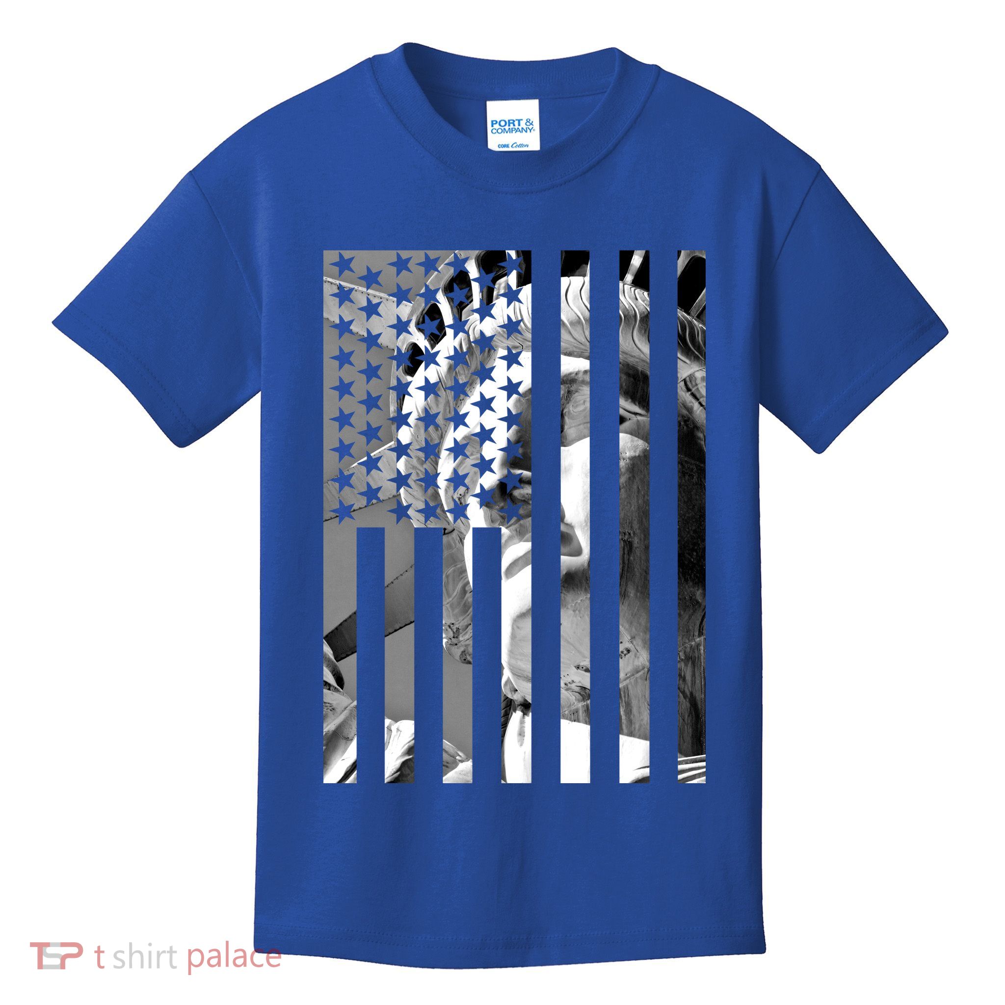 American Statue Of Liberty Flag Kids T-Shirt
